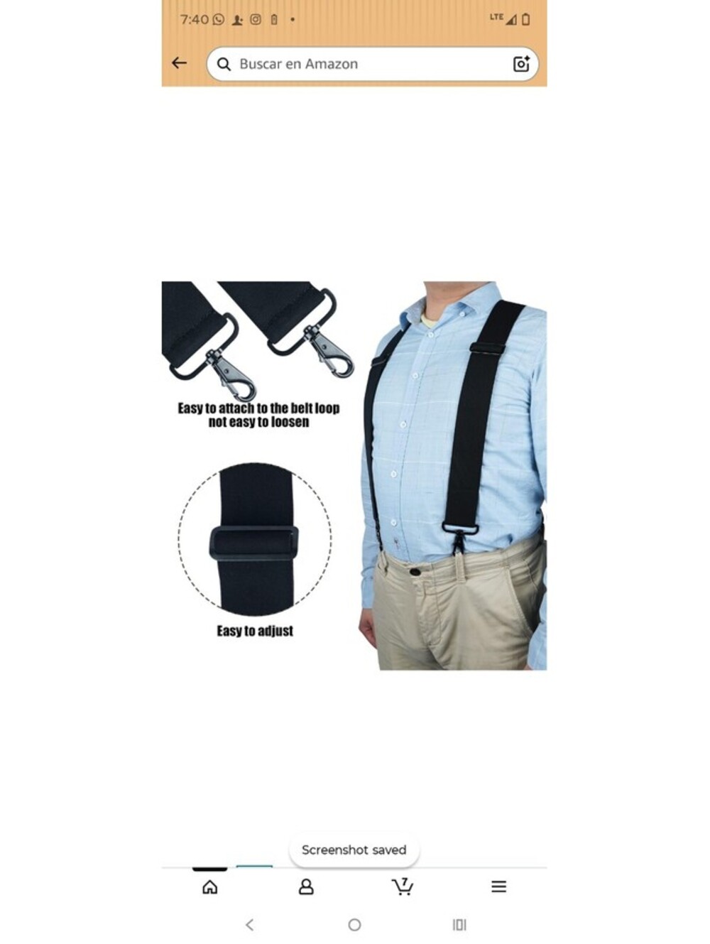 MELOTOUGH Black Suspenders for Men 2 Inch Wide Y Back Fully Elastic Big and Tall